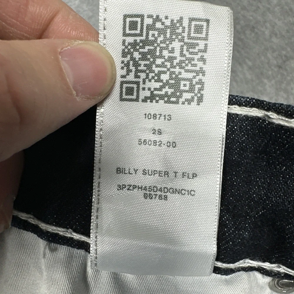 True Religion Billy Super T Bootcut Jeans Men's 32X31 Dark Wash Thick Stitch Y2K